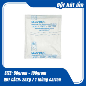 Bột hút ẩm Max Desi gói 50-100gram
