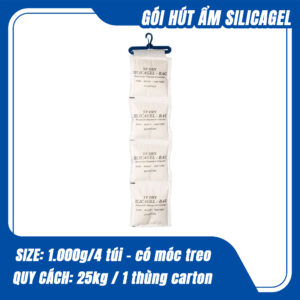 Dây treo hút ẩm Silica Gel 1kg/ 4 túi