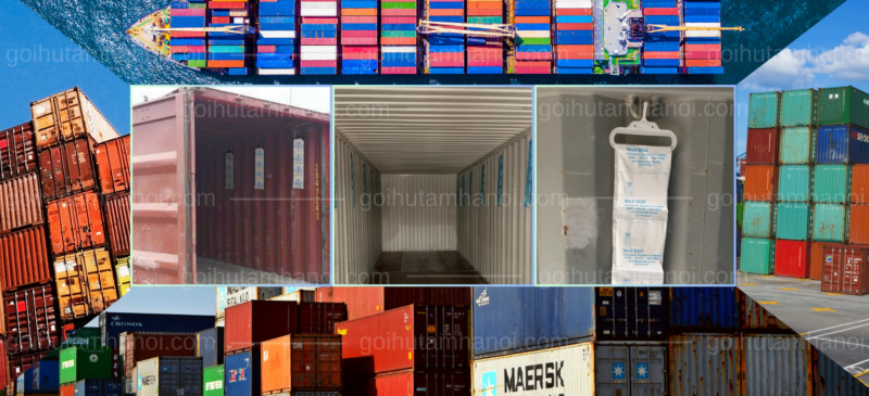 gói hút ẩm treo container