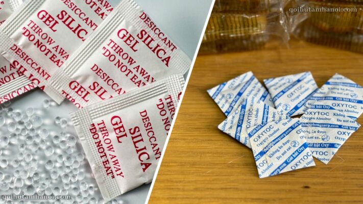 sự khác nhau giữa gói hút ẩm và gói hút oxy