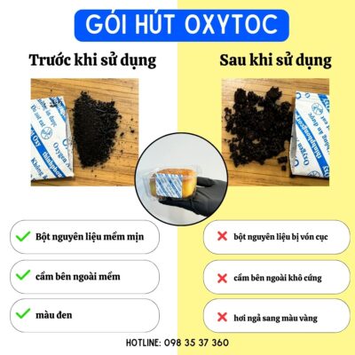 Gói hút Oxytoc trước và sau khi sử dụng