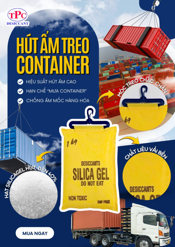 dây treo Silicagel chống ẩm container