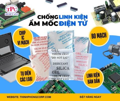 gói hút ẩm ngành điện tử