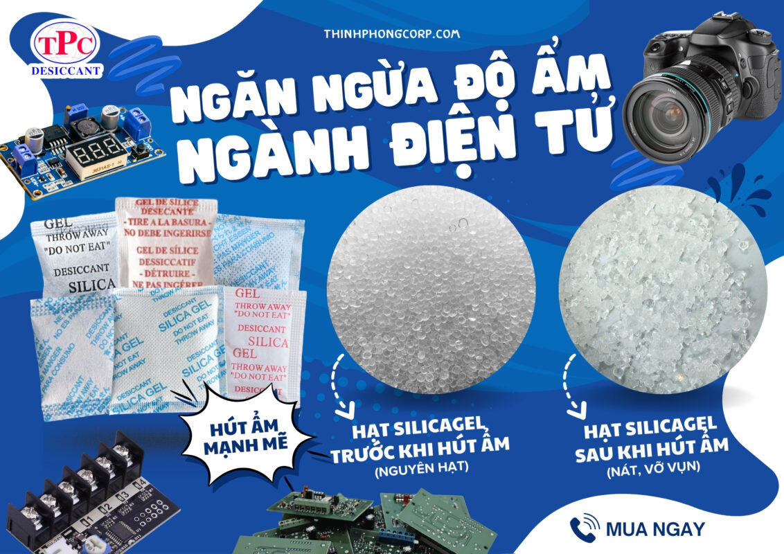 gói hút ẩm ngành điện tử