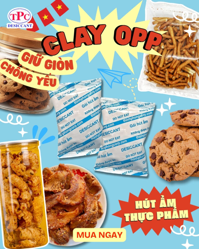 Gói hút ẩm Clay dùng cho thực phẩm