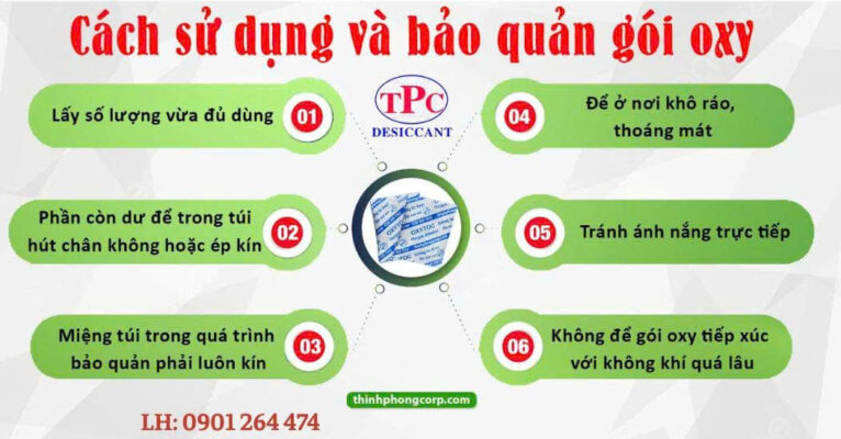 cách sử dụng gói hút oxy