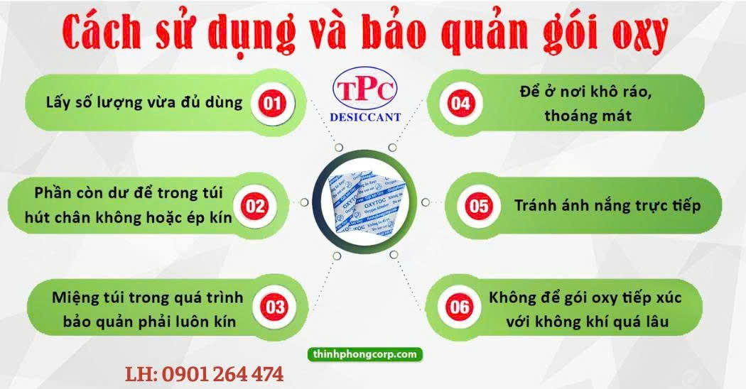cách sử dụng gói hút oxy
