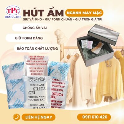 gói hút ẩm may mặc