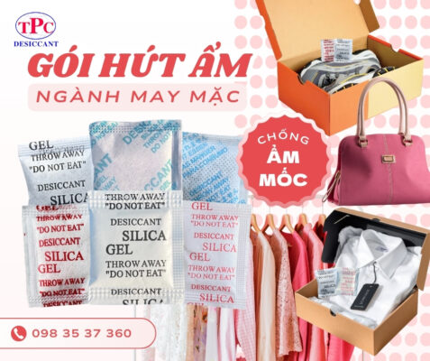 gói hút ẩm may mặc