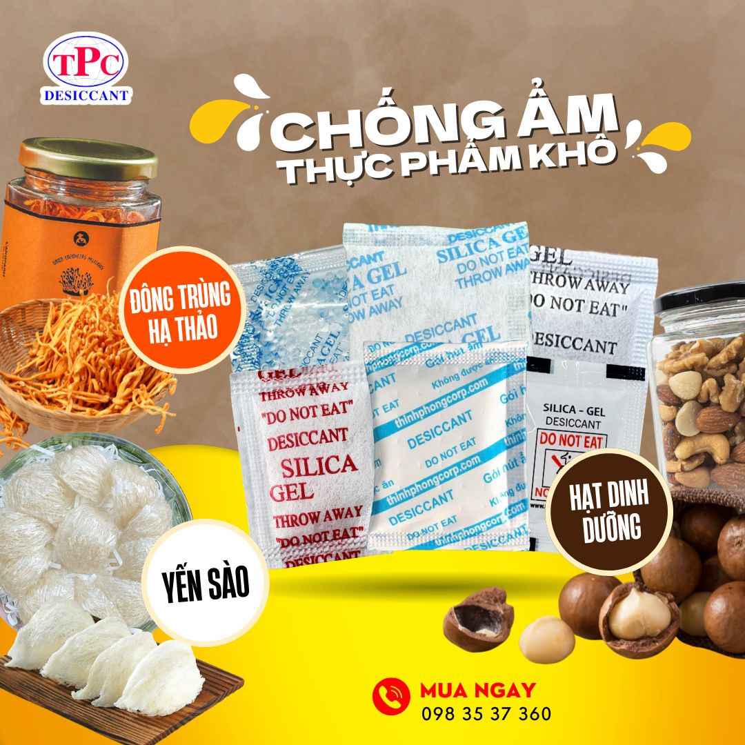 gói hút ẩm thực phẩm