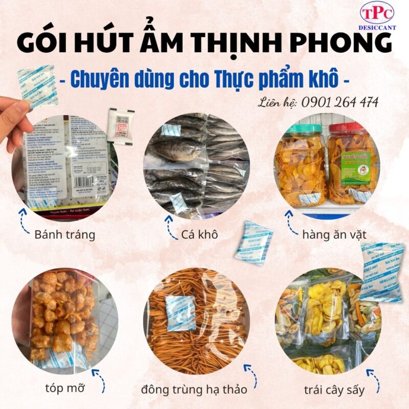 gói hút ẩm thực phẩm Thịnh Phong