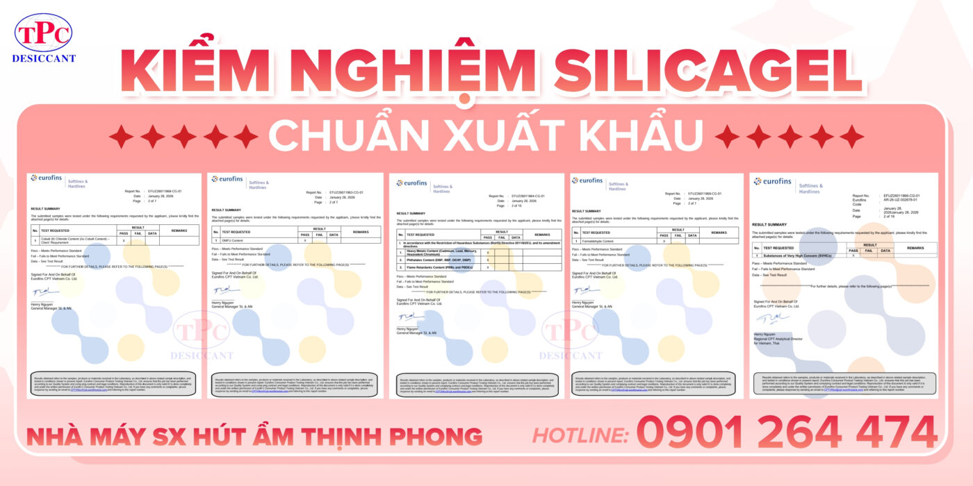 kiểm nghiệm hút ẩm thực phẩm