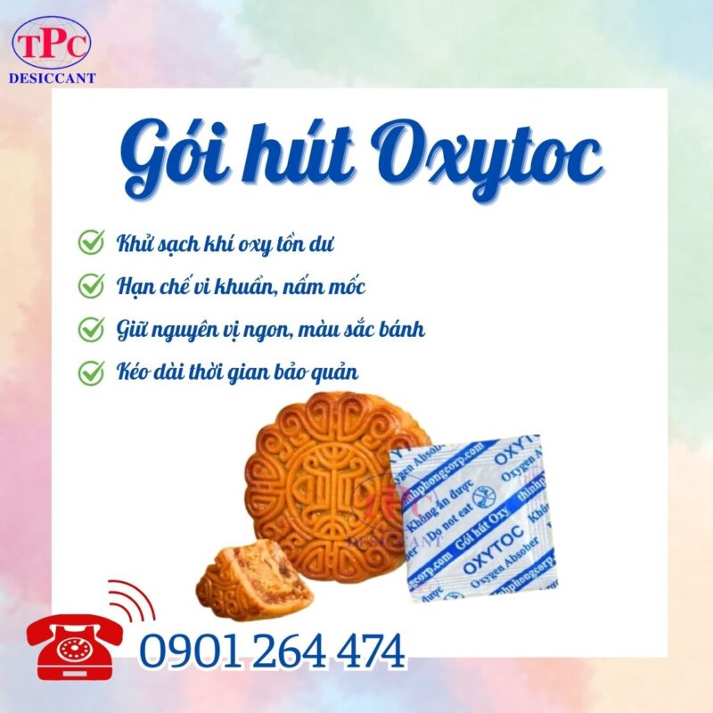 gói hút oxy bảo quản bánh trung thu