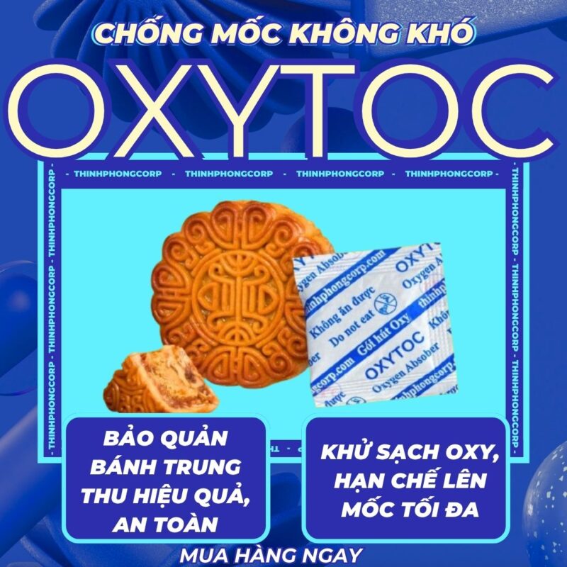 gói hút oxy bảo quản bánh trung thu