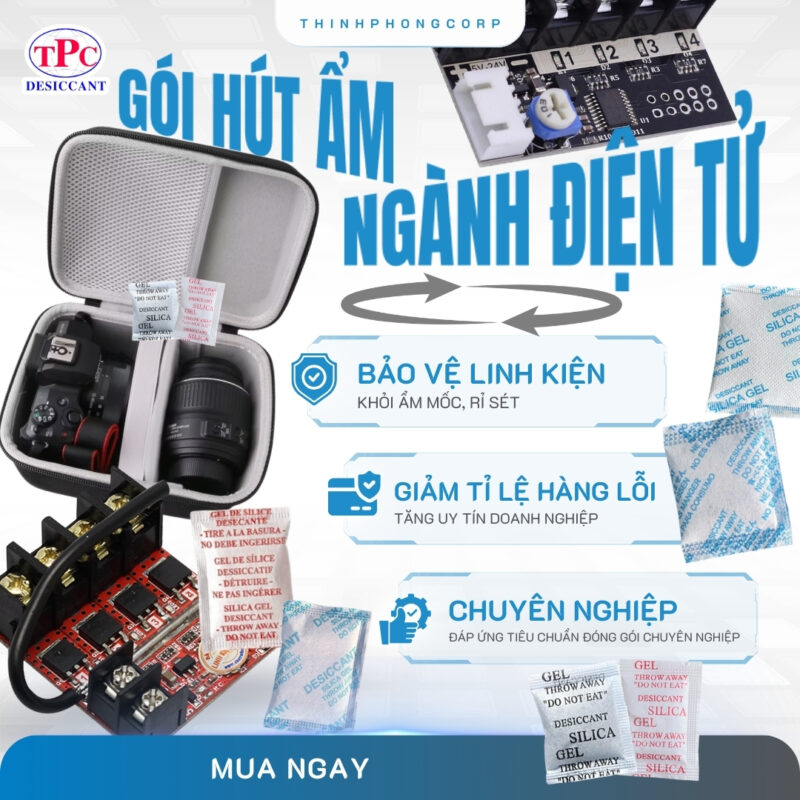 gói hút ẩm cho linh kiện điện tử