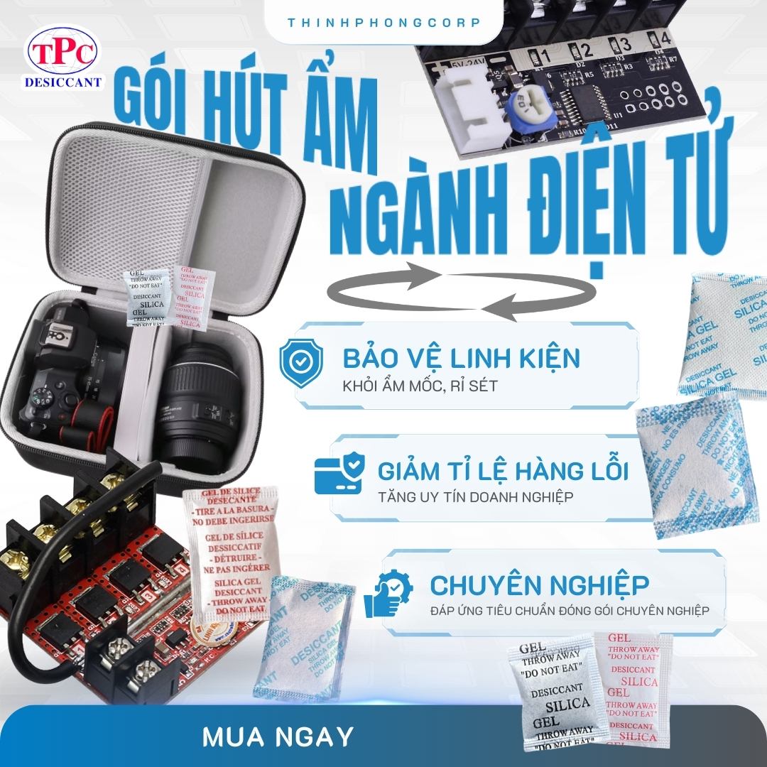 gói hút ẩm cho linh kiện điện tử