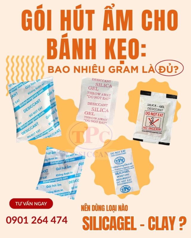 gói hút ẩm cho bánh kẹo