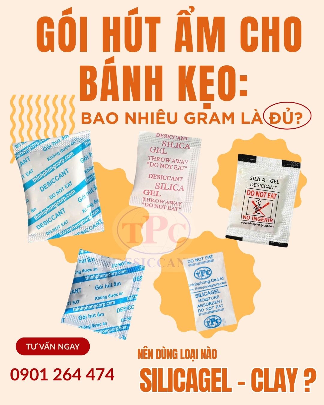 gói hút ẩm thực phẩm